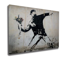 Wallity Cuadro sobre lienzo Rage, Flower Thrower (50 x 70 cm)
